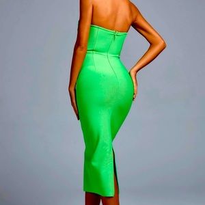 Bella Barnett Strapless Neon Green Dress